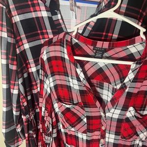 Torrid & Bobby Brooks flannel shirt dress bundle SZ Large
